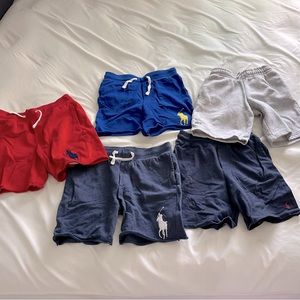 Lacoste and Polo Ralph Lauren Lot of 5 Boys Shorts Size 7